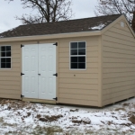 Burlington Gable with side entry door and lap siding